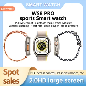  Novo Series8 Multifunções Esportes Smart Watch Para Apple Relógio Ultra NFC Bluetooth Chamada de Carregador sem Fios Homem, Mulher Para Android IOS