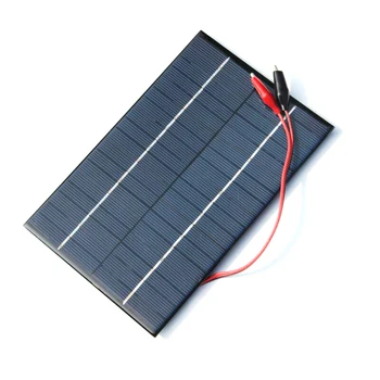  4,2 W 18V Células Solares Painel Solar de Policristalino+Crocodilo Clipe Para o Carregamento da Bateria de 12V 200x130x3MM