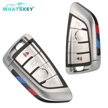  WhatsKey 3/4 Botão Smart Card Chave Shell de Inserir a Lâmina Para o BMW X1 X3 X5 X6 F48 F39 F10 F22 F30 G20 G30 530 525 730 3/5/7 Série