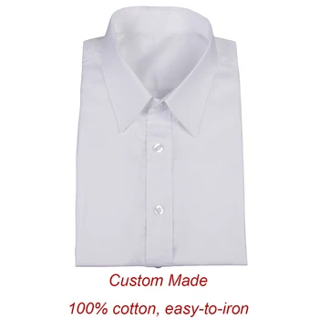  100% Algodão Branco Vestido De Camisas Para Os Homens, Camisas Personalizadas Feitas Vestir Camisas De Manga Longa, Feitos Camisa De Homens Slim Fit Casamento Camisas