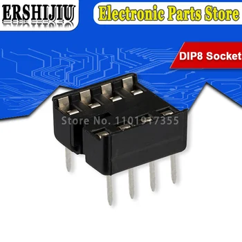  (5-20Piece) de IC Sockets Adaptador Solda Tipo IC Conector Chip da Base de dados de 2,54 MM DIP8 8 pinos Soquete DIP