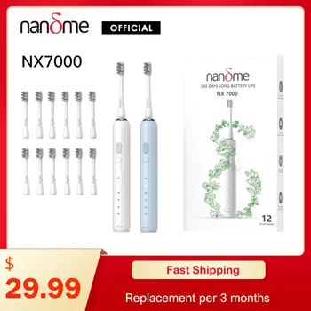 Nandme NX7000 Escova de dentes Elétrica Ultra IPX7 Profundidade à prova d'água Leve Clareamento Inteligente 365 Dias de Forte Resistência de Limpeza