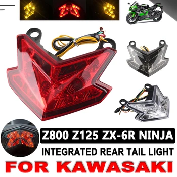  Para a Kawasaki Z800 Z125 NINJA ZX-6R ZX6R 2013-2017 Motocicleta LED pisca-Pisca Traseiro, Luz da Cauda Parar de Freio Luz Sinal de volta