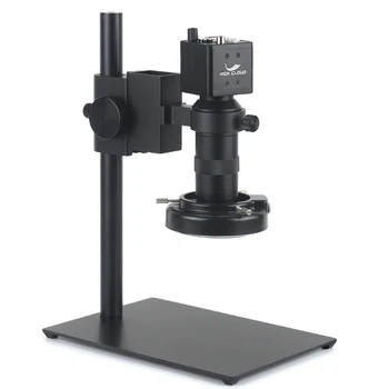  Profissão VGA 13MP 60FPS Industrial de Vídeo Digital Microscópio com Câmera + Zoom 130X C-Mount Lente Para o PWB de Telefone de Reparo de Solda